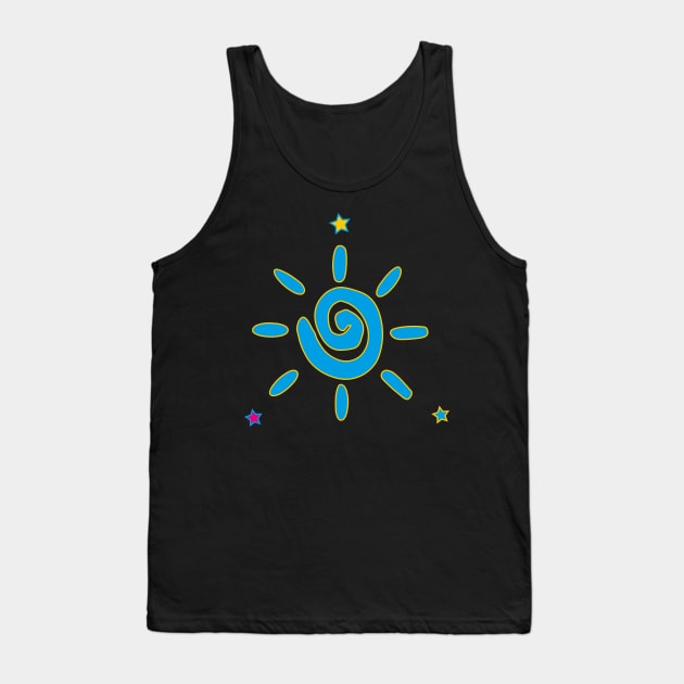 Three Stars and a Sun Tank Top by Magic Moon